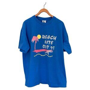 1995 George Wythe After Prom Blue S/S Vintage T-Shirt Men's 2XL Single Stitch